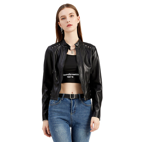 Faux Leather Jackets Women 2023 Spring Autumn Biker Coat Pu Motorcycle Suit Female Loose Streetwear Coat