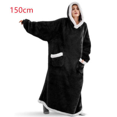 Winter TV Hoodie Large Thick Blanket Winter Warm Home Clothes Women Men Oversized Pullover With Pockets