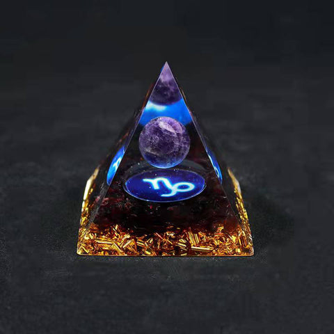 Twelve Constellation Chakra Pyramid Crystal Gravel Bedroom Ornament