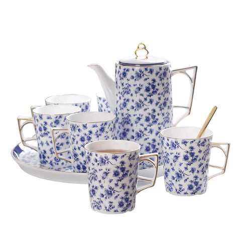 Bone China Afternoon Tea Coffee Set Shallow Tray Drinking