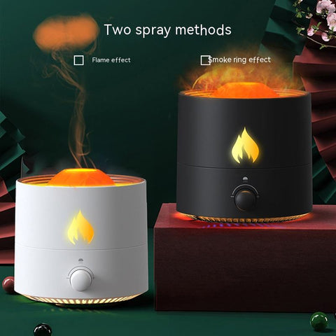 Amazon Top Office Custom Flame Night Light Aroma Diffuser 250ml Ultrasonic USB Fire Lamp Fragrance Jellyfish Air Humidifier