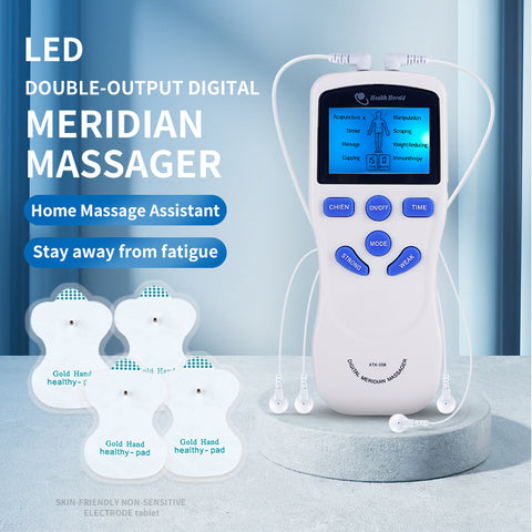 Double-hole Meridian Massager Double-output Meridian Massager Digital Meridian Mini Cervical Spine And Lumbar Spine Pulse Massager