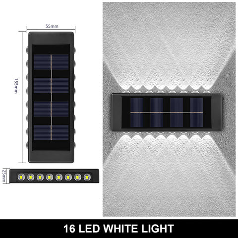 Solar Lamp Light Garden Night Light Solar Wall Lamp Outdoor Waterproof Up And Down Luminous Lighting Decor