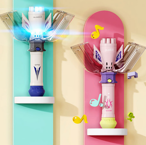 Transformer Bubble Machine Handheld Bubble Stick Automatic Music Transformer Gatling Bubble Gun Toy