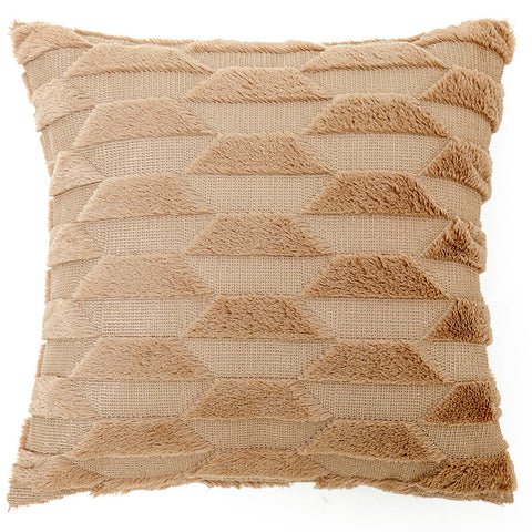 Geometric Rhombus Double-sided Three-dimensional Plush Pillowcase