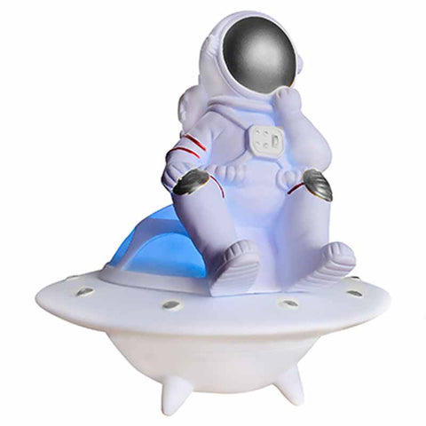 Moon Light UFO Astronaut Luminous Wireless Bluetooth TWS Speakers Creative Birthday Gift Decoration Loudspeaker Support TF FM