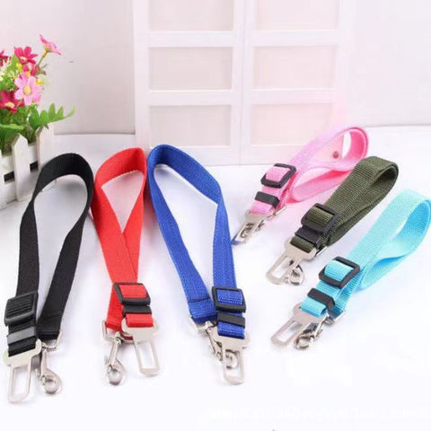 Adjustable Pet Cat Dog Car Seat Belt Pet Seat Vehicle Dog Harness Lead Clip Safety Lever Traction Dog Collars Dogs Accessoires