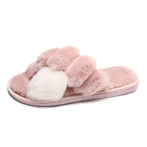 Warm Fashionable Women's Winter Home Slippers Cute Autumn Warmth Thick Plush Non-Slip Leisure Shoes Soft Bedroom Floor Slipper