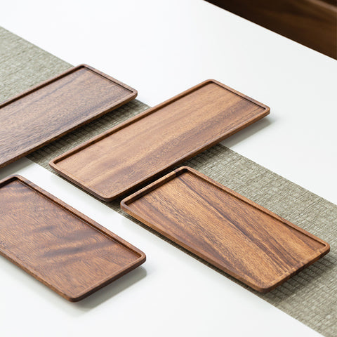 South American Walnut Japanese Tea Tray Coffee Cup Rectangle