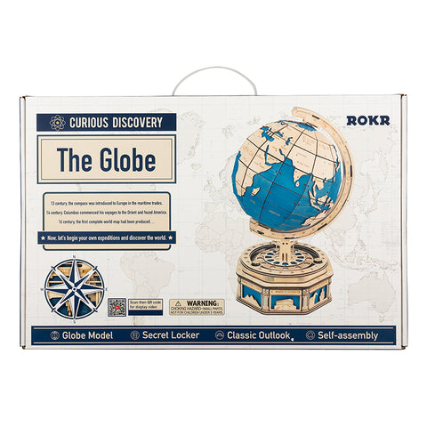 Robotime Globe Earth 567pcs 3D Wooden Puzzle Games Ocean Map Ball Assemble Model Toys Xms Gift for Children Boys Dropshipping