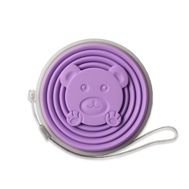 Folding Colorful Cup Foldable Collapsible Telescopic Silicone Water Bottle Outdoor Travel Children Cups Teacups Ware Jug Drink Water Copa