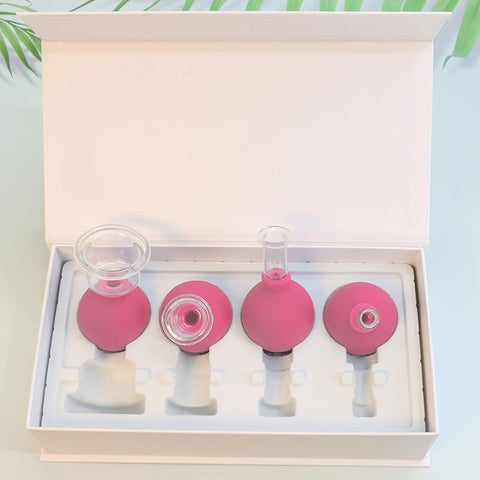 Glass Cupping Set, Facial Cupping Cups Glass Silicone Cupping Cups Vacuum Suction Cupping Cups For Face Skin Back Shoulder Muscle
