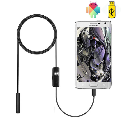 8.0MM 5.5 MM Waterproof Endoscope Camera 6 LEDs Adjustable USB Android Flexible Inspection Borescope Cameras For Phone PC