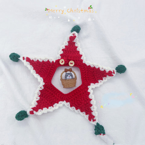 Pet Cat DogChristmas Wool Knitted Collar