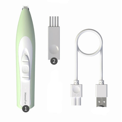 Dog Cat Foot Hair Grooming Clipper Electrical Pet Hair Trimmer with USB Rechargeable Fit Ear Eyes Legs Cutter Remover Low-noise