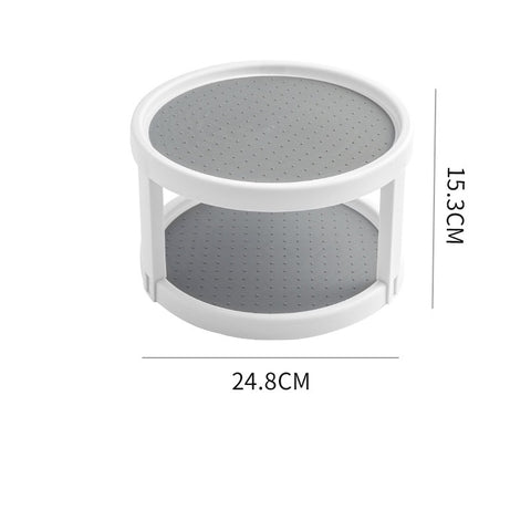 360 Rotation Non-Skid Spice Rack Pantry Cabinet Turntable With Wide Base Storage Bin Rotating Organizer For Kitchen Seasoning