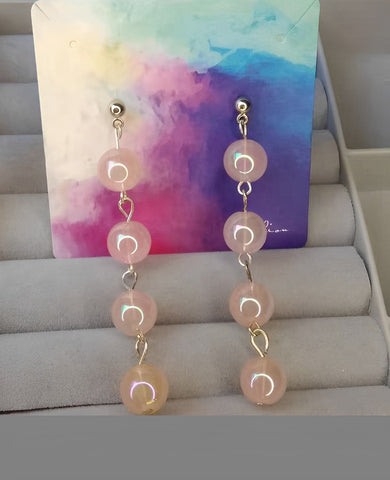 Dream Women's Fashion Candy-colored Acrylic Beautiful Long Tassel Earrings Ball Pendant Earrings Round Acrylic Earrings Accessories