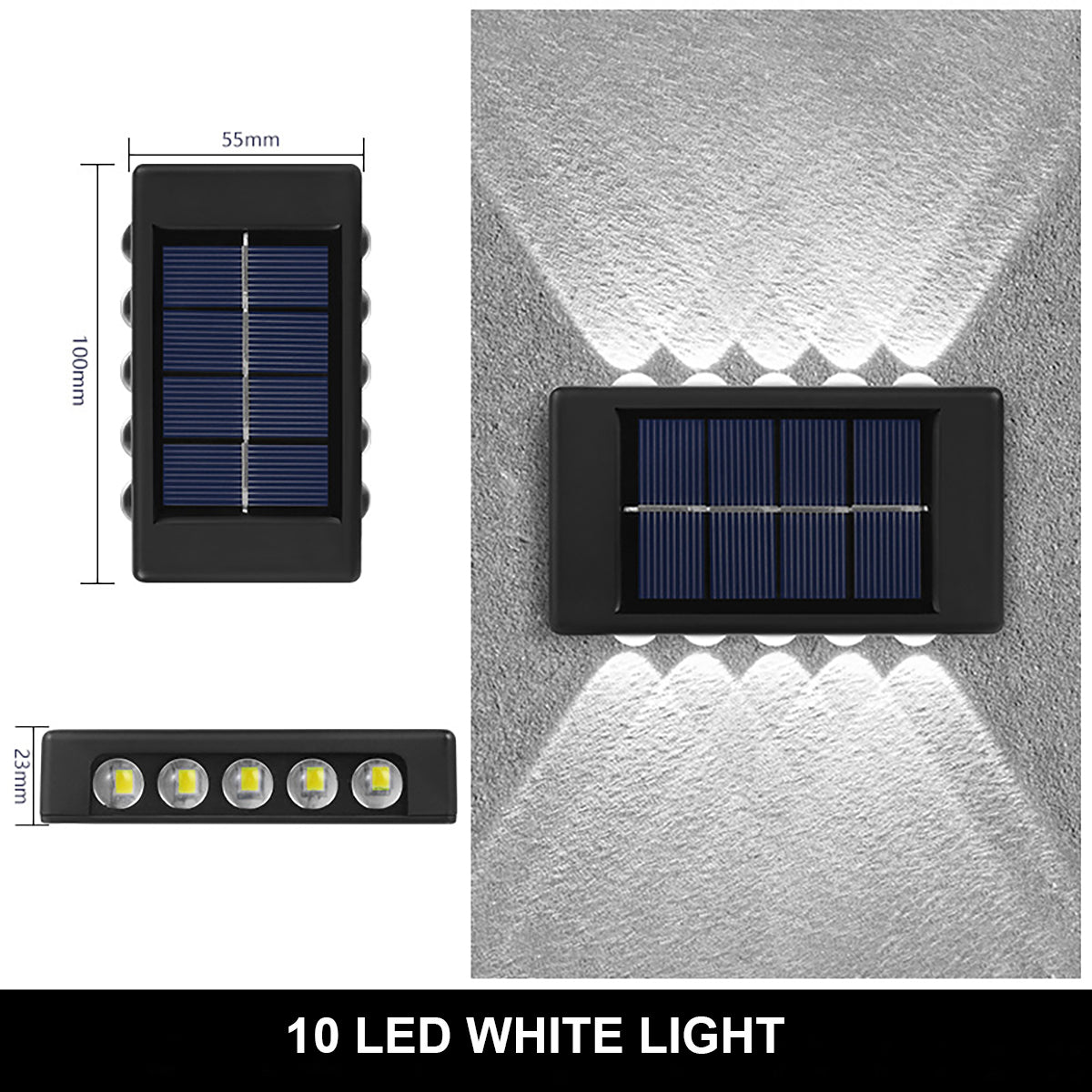 Solar Lamp Light Garden Night Light Solar Wall Lamp Outdoor Waterproof Up And Down Luminous Lighting Decor