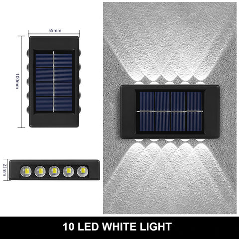 Solar Lamp Light Garden Night Light Solar Wall Lamp Outdoor Waterproof Up And Down Luminous Lighting Decor