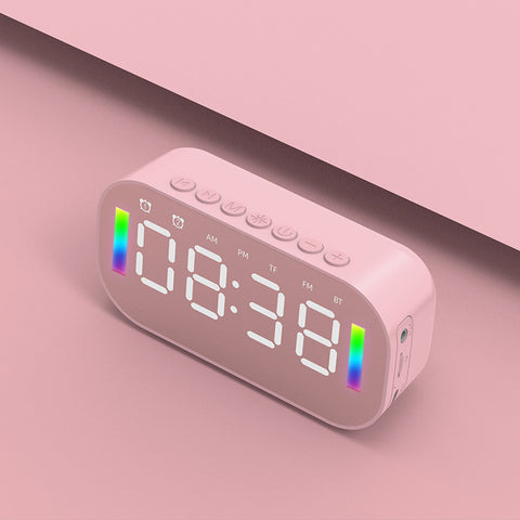 Smart Wireless Bluetooth Speaker Mirror Alarm Clock
