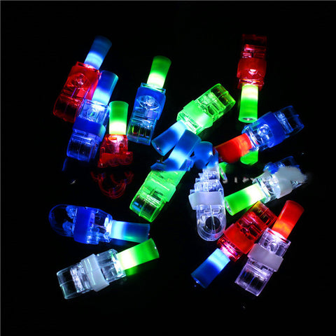 Finger Light Up Lamp Ring Glow Party Night Club Dazzling Beams Laser Flashing Finger Rings Toy Gift