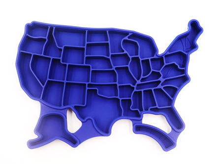 Creative Silicone American Map Ice Cube Tray Mold Cookies Chocolate Soap Baking Kitchen Tool United States Map Mold