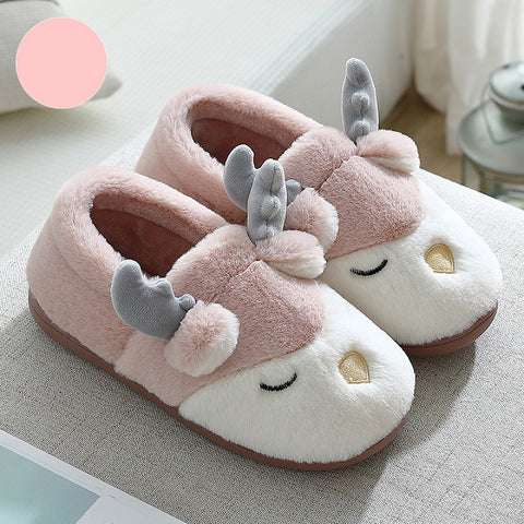 Winter Warm Cartoon Shoes Christmas Home Bedroom Slipper For Women Men
