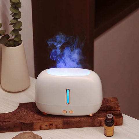 250ml Fire Flame Air Diffusers Portable Mini Essential Oil Atomizer Nano Mist Desktop Fire Flame Oil Diffuser