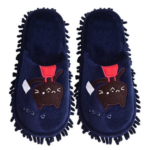 Detachable And Washable Four Seasons Home Mopping Slippers
