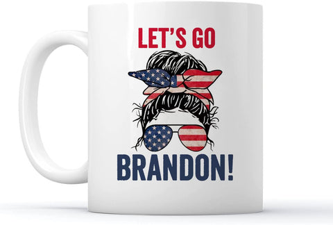 Let's Go Brandon Ceramic Coffee Mark Cup Tea Water Cup English