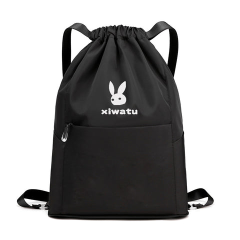 Portable Folding Backpack Sports Fitness Drawstring Leisure Beam
