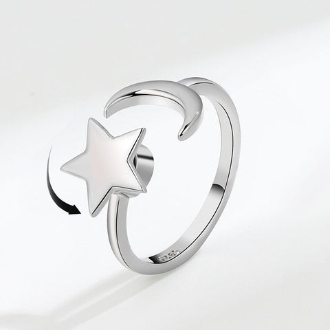 Women's Rotatable And Adjustable Star-moon Star Rotating Ring