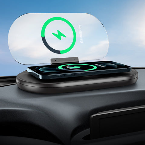 Electric Car HUD Auto Wireless Charging Head-Up Display Car HD Mobile Phone Navigation Projector Winshield Speedometer Accossorriess