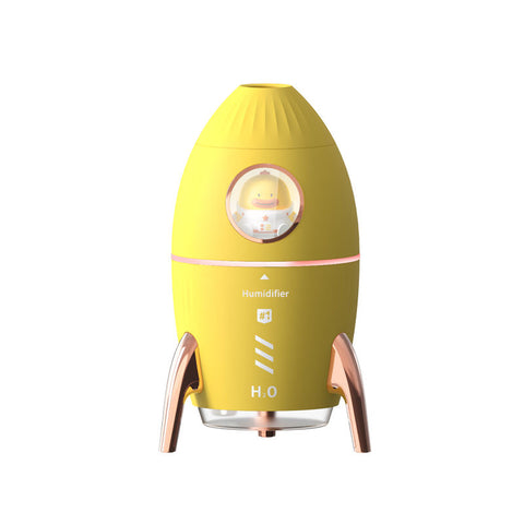 Latest 350ml Cute Kids Rocket Unique 7 Color LED Night Light USB Ultrasonic Cool Mist Diffuser Bedroom Air Humidifier