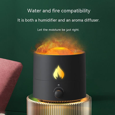 Amazon Top Office Custom Flame Night Light Aroma Diffuser 250ml Ultrasonic USB Fire Lamp Fragrance Jellyfish Air Humidifier