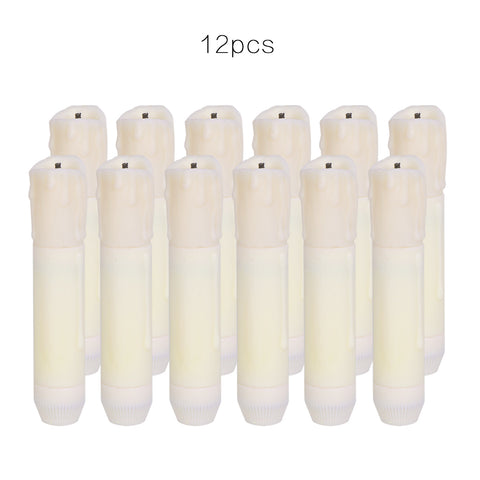 12pcs Electric Floating LED Candles Halloween Decor For Party Supplies Birthday Wedding Christmas Indoor Home Bedroom