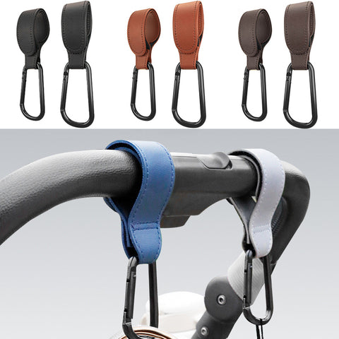 PU Leather Climbing Bag Baby Bag Stroller Hook Pram Rotate 360 Degree Rotatable Cart Organizer Pram Hook Stroller Accessories
