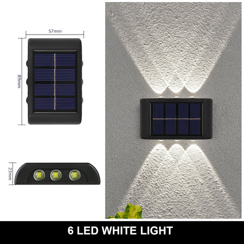 Solar Lamp Light Garden Night Light Solar Wall Lamp Outdoor Waterproof Up And Down Luminous Lighting Decor