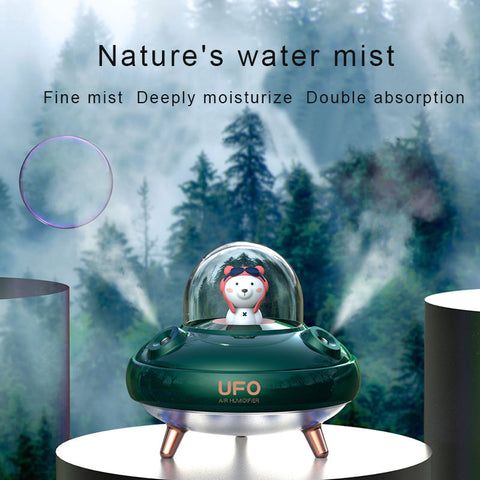 400ml Air Humidifier Cute Beer 7-colour Light Humidifier Moisturizing Double Spray Bedroom H2o Ufo Humidifier