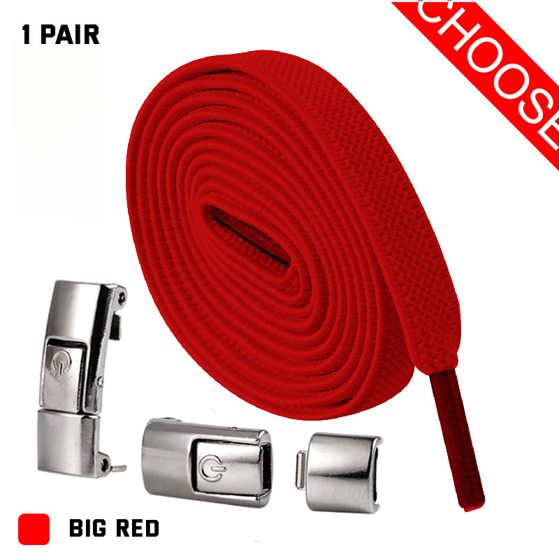 2022 Press Lock Shoelaces Without Ties Elastic Laces Sneaker 8MM Widened Flat No Tie Shoe Laces Kids Shoelace For Shoes