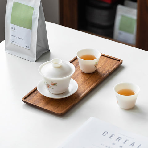 South American Walnut Japanese Tea Tray Coffee Cup Rectangle
