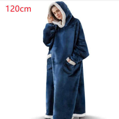 Winter TV Hoodie Large Thick Blanket Winter Warm Home Clothes Women Men Oversized Pullover With Pockets