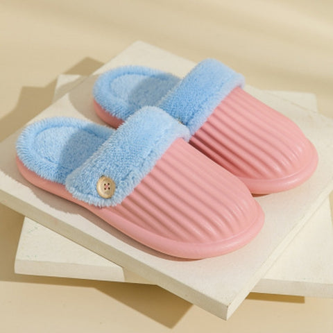 Winter Warm Shoes Fluffy Detachable Washable Slippers House Shoes For Women Men