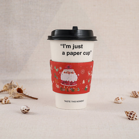 Paper Tray Dessert Festive Christmas Cup Set Coffee Cup Milk Tea Paper Cup