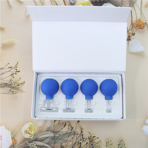 Glass Cupping Set, Facial Cupping Cups Glass Silicone Cupping Cups Vacuum Suction Cupping Cups For Face Skin Back Shoulder Muscle