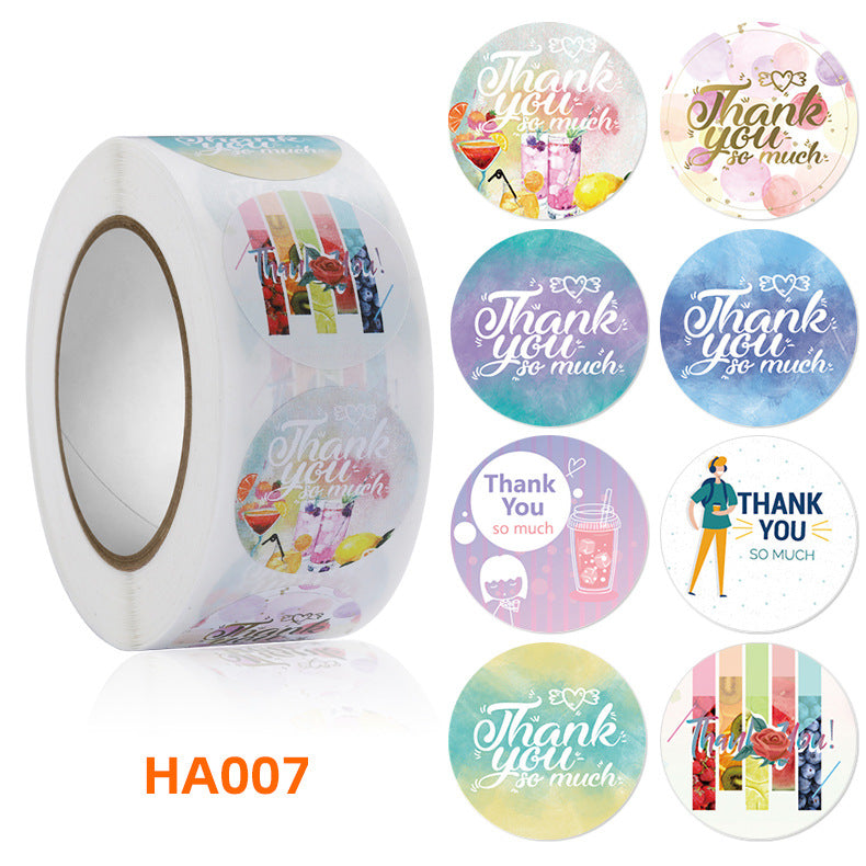 Bubble Milk Tea Cup Thank You Stickers Coffee Shop Sticker Sealing Paste