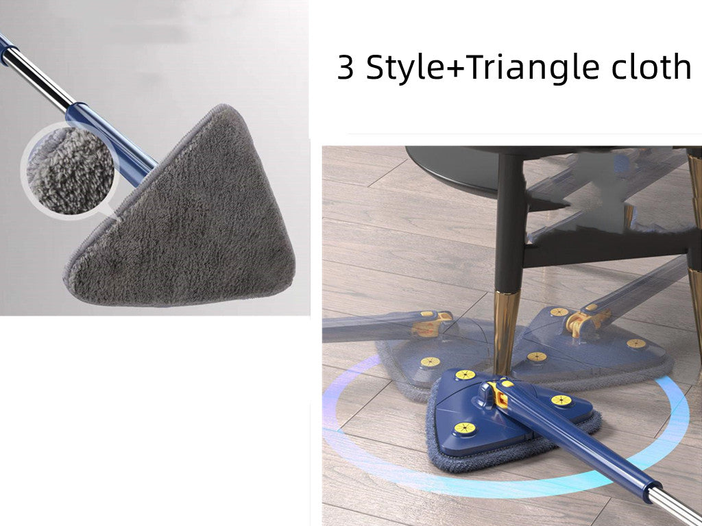 Extendable Triangle Mop 360 Rotatable Adjustable 110 Cm Cleaning Mop For Tub Tile Floor Wall Cleaning Mop Deep Cleaning Mop