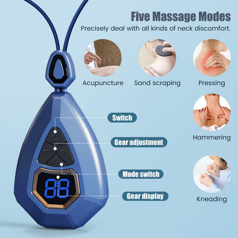 5 Modes 15 Level Massager Electric Pulse Neck Massager Cordless Fashion Pendant Intelligent Neck Massager With Heat For Pain Relief And Relax Electric Pulse Neck Massager Tools