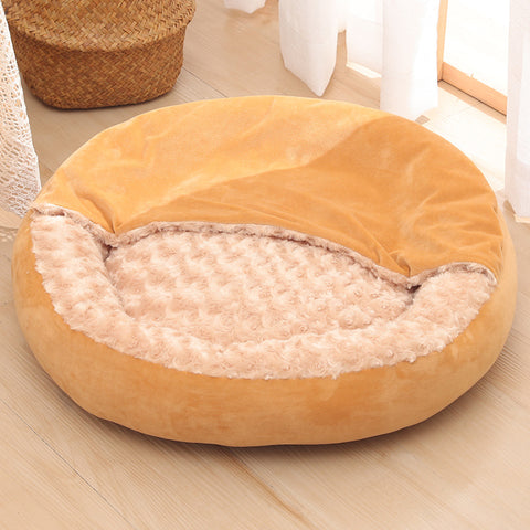 Warm Winter Semi Enclosed Kennel Round Pet