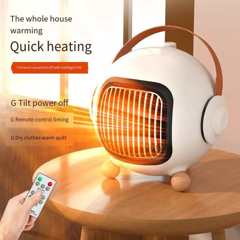 Mini Electric Heaters Winter Personal Space Room PTC Ceramic Quick Heating Portable Desktop Fan Astronaut Heaters For Home Office